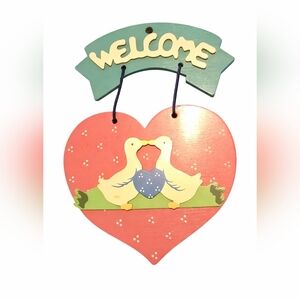 Heart-Shaped Duck Wall Hanging